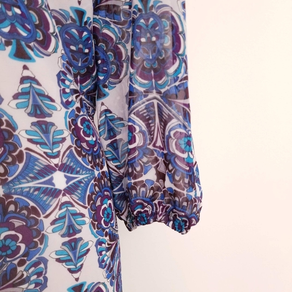 EVA MENDES Lightweight Sabrina Patterned Dress, S - Picture 10 of 13